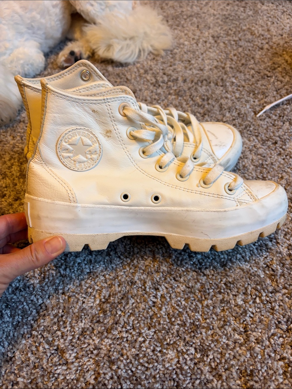 Converse Kids White High-Top Lug Sole Sneakers